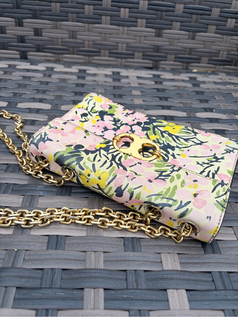 Tory Burch Gemini Link Small Shoulder Bag Flower - Picture 4 of 9